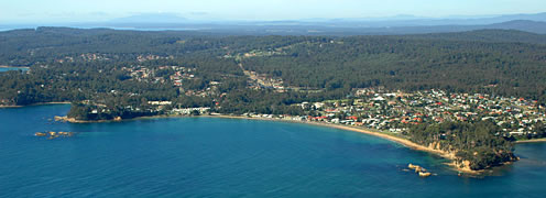 aerial south of Batehaven Caseys Beach