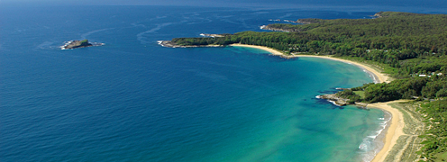 Aerial of Murramarang National Park