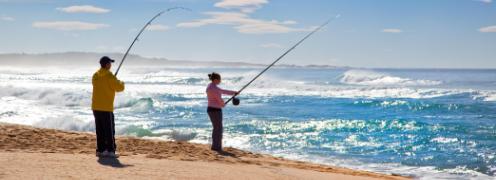 Surf fishing on the South Coast of NSW